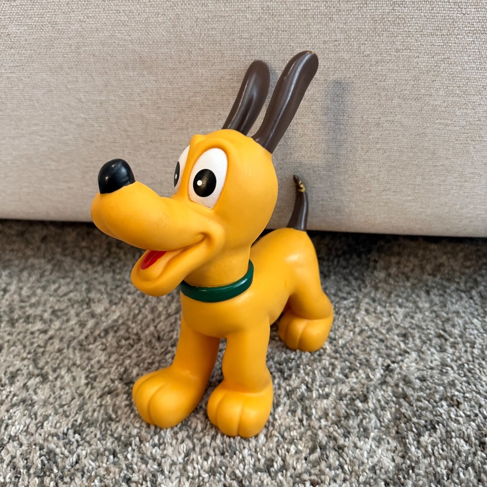 Vintage Disney Pluto Squeak Toy Working Walt Disney Productions Collectible